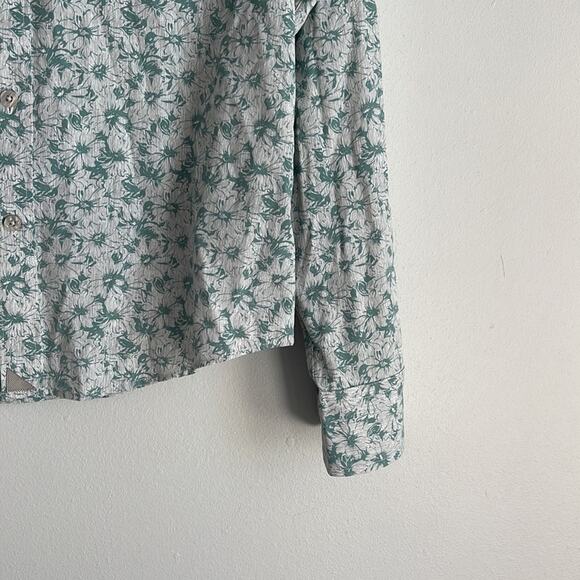 Untuckit Nylon Elastaine quick dry floral print button down long sleeve shirt S - Picture 3 of 6